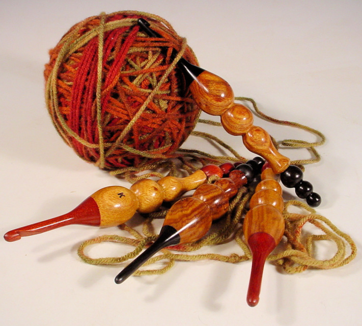 Exotic Wood 4 Pack Crochet Hooks by Bryan Nelson